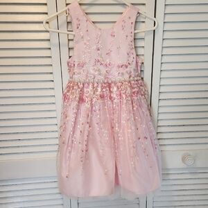 American Princess Blush Embroidered Kids Dress
